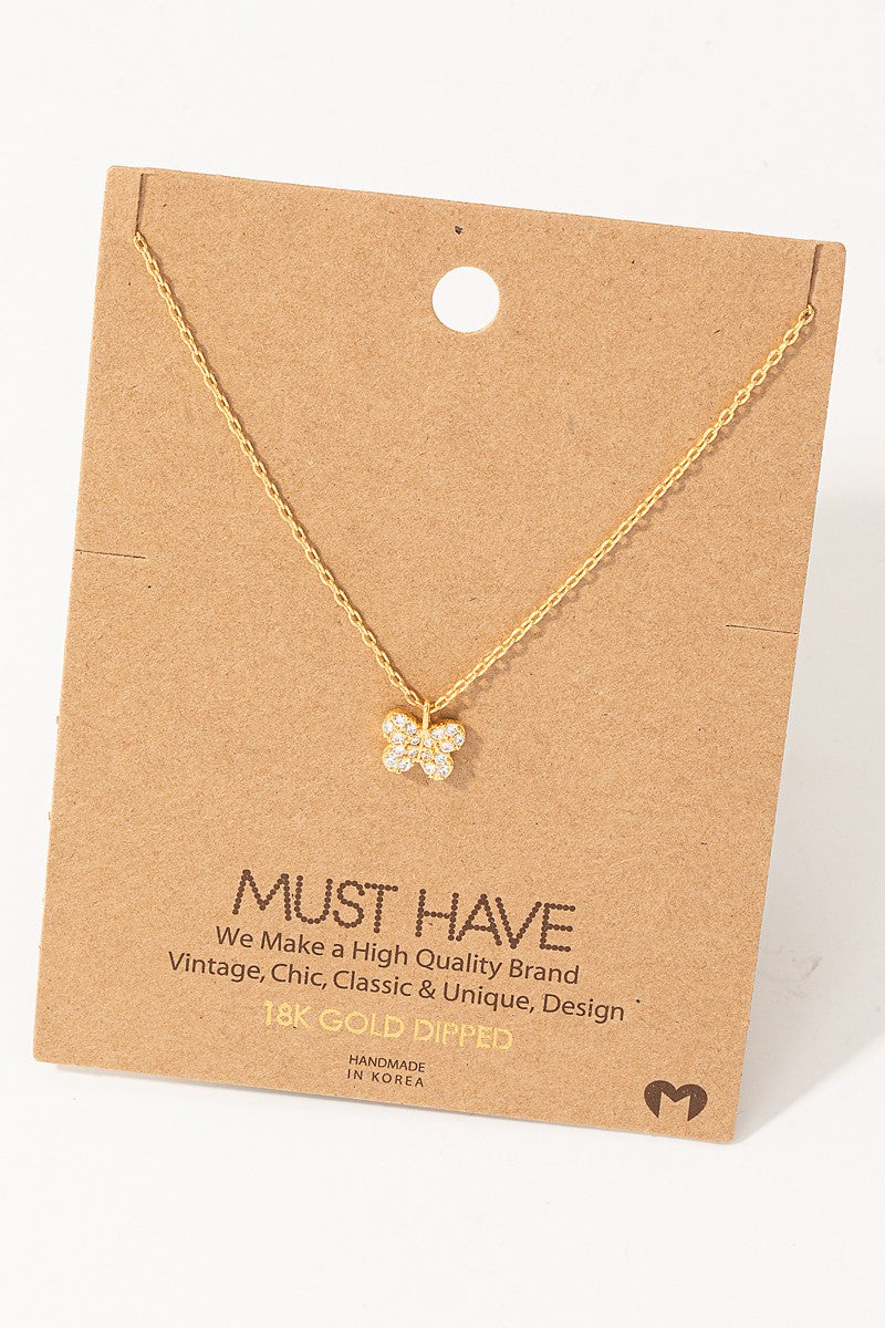 Mini hot sale butterfly necklace