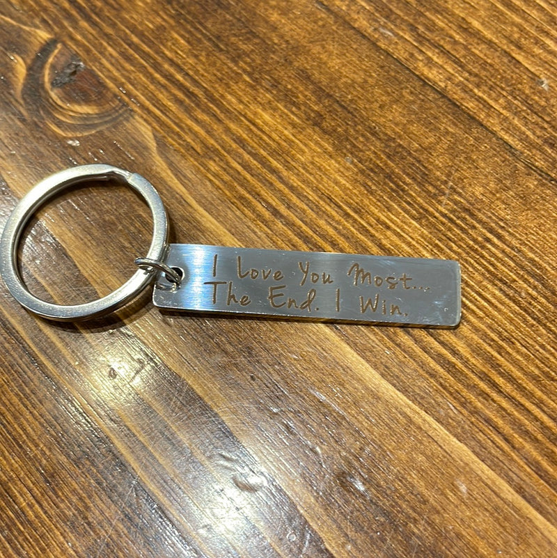 Love You Most Keychain