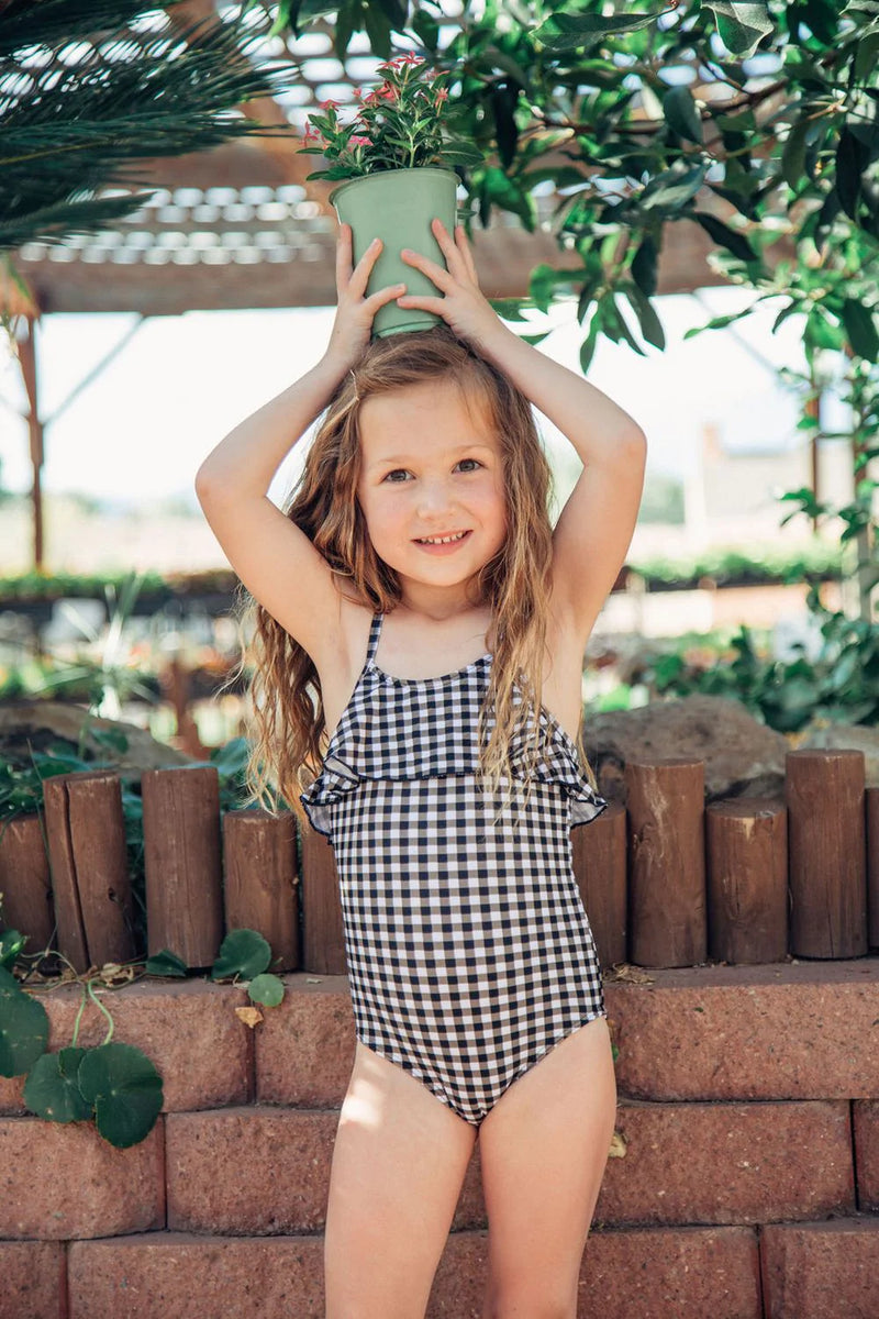 Checkered swimsuit 2025 one piece